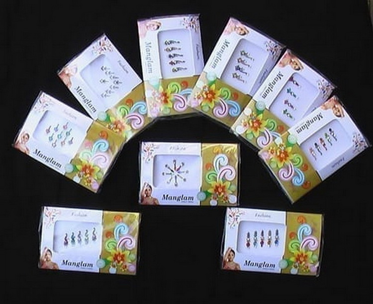 Bindi Wholesale Lot of 24 packs Head Tattoo Multicolour Assorted Designs