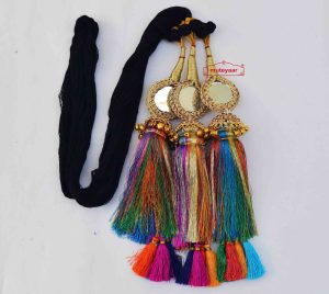 Multicolour Punjabi Paranda with Mirrors & Lotans