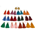 Lotan earrings handicraft jewellery set with 12 pairs of tassle phumans