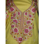 Yellow White Embroidered Patiala Salwar Kameez Suit chunni RM059