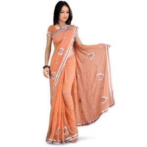 Party Wear Embroidered Georgette Saree DN2019