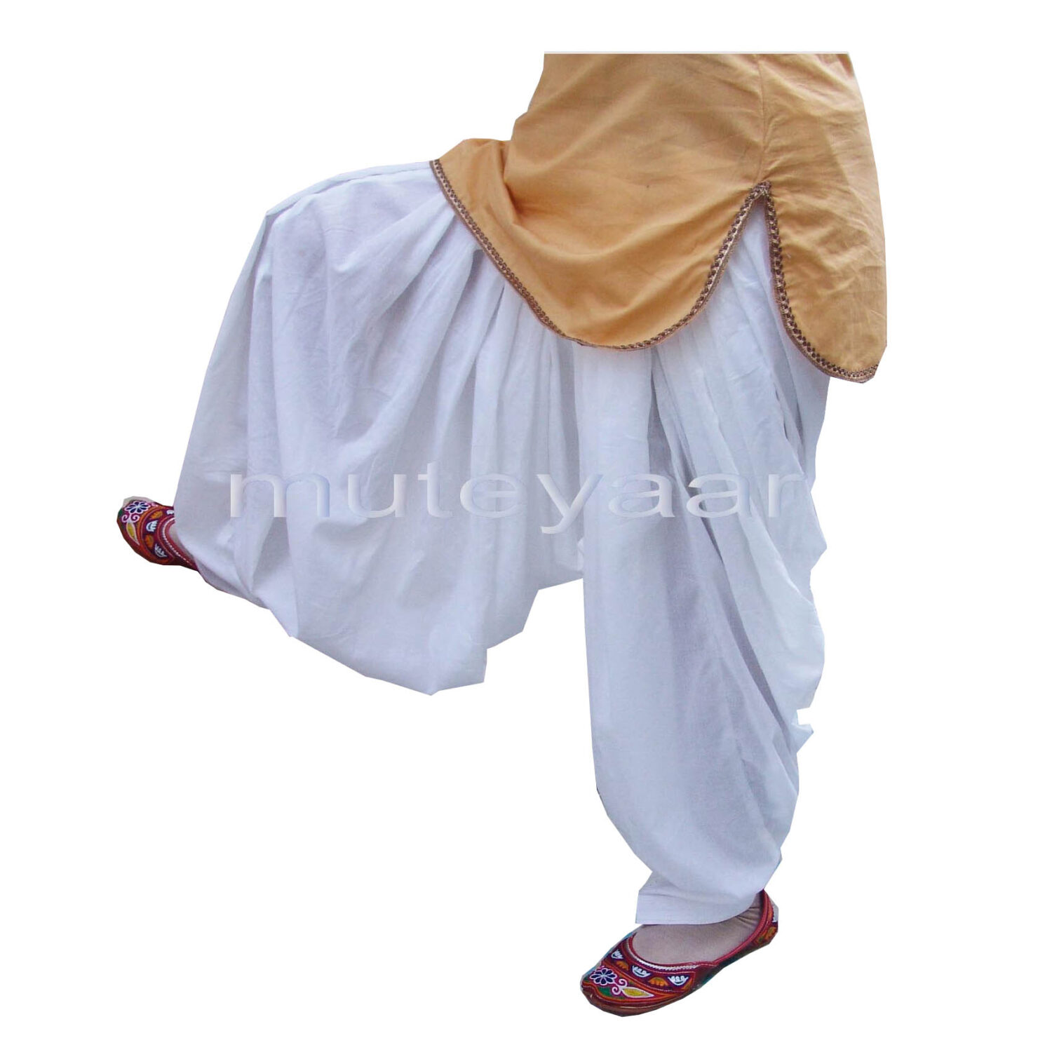 100% Pure Cotton Patiala Salwar - Custom Stitched 3 Pure Cotton Patiala Salwar