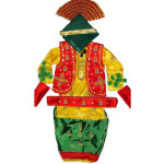 3D colorful Bhangra dance Costume / outfit dress- ready to wear