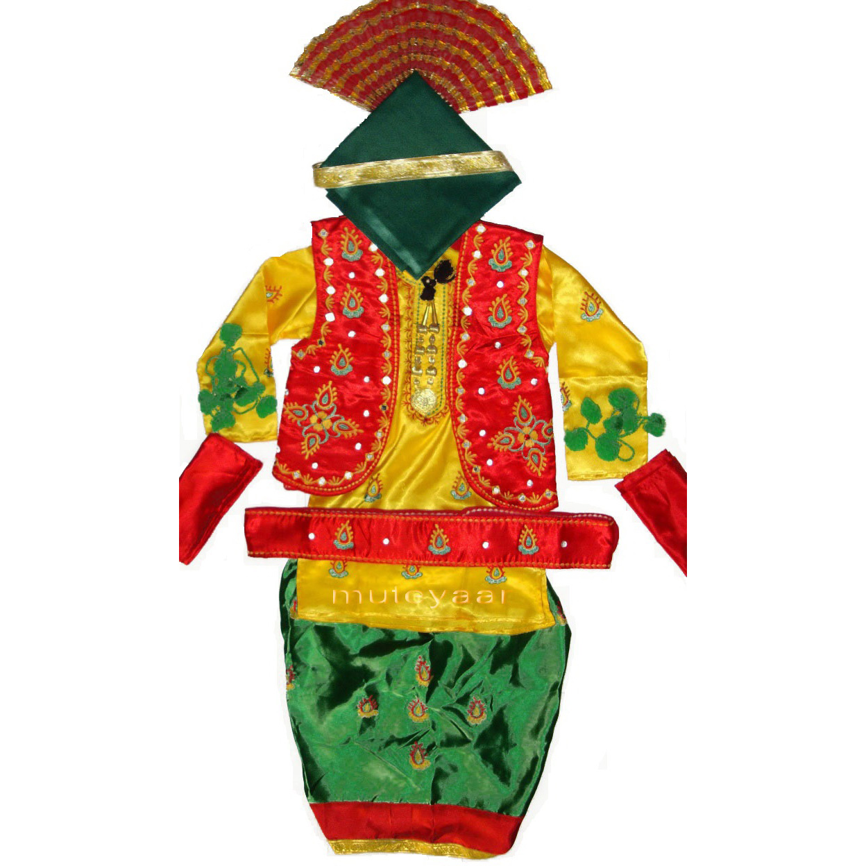 3D colorful Bhangra dance Costume / outfit dress- ready to wear 1