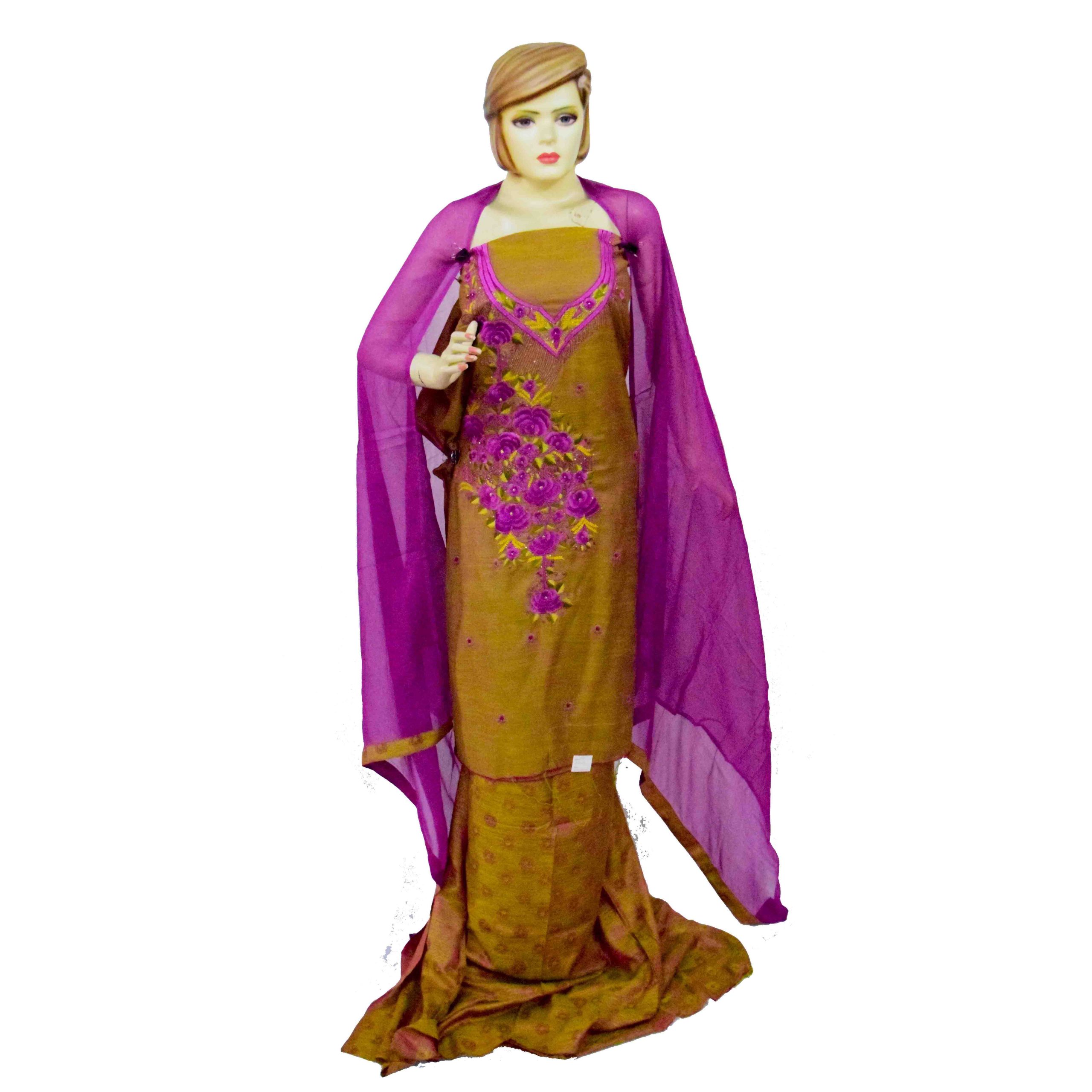 Blended Self Print Cotton Embr Suit PURE CHIFFON Dupatta RM101 1 Blended Self Print Cotton Embr Suit PURE CHIFFON Dupatta RM101