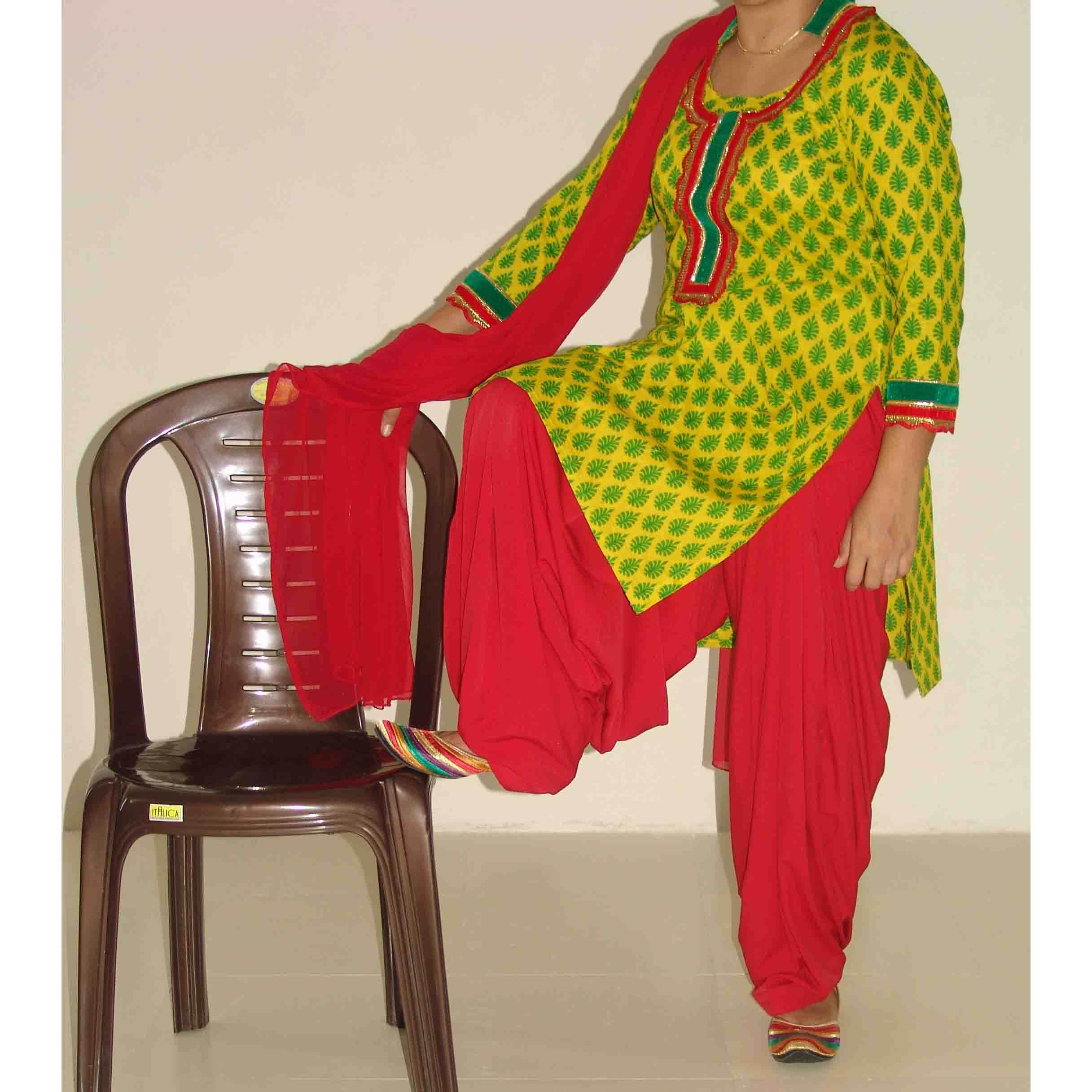 Pure Cotton Printed kameez with plain Salwar Dupatta PS002 3 Pure Cotton Printed kameez with plain Salwar Dupatta PS002