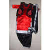 Black Red Girl's Bhangra Costume with separate jacket / vest
