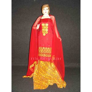 Embroidered Patiala Suit with Pure Chiffon Dupatta RM201
