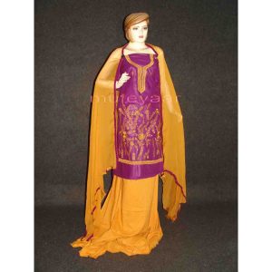 100% Cotton Patiala Suit Pure Chiffon Dupatta RM232