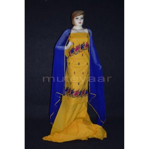 Cotton Embroidered Salwar Suit Pure Chiffon Dupatta RM262