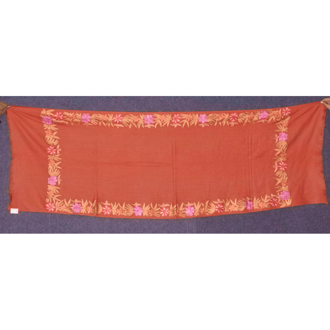 Semi Pashmina Kashmiri Woollen Stole C0442 3 Semi Pashmina Kashmiri Woollen Stole C0442