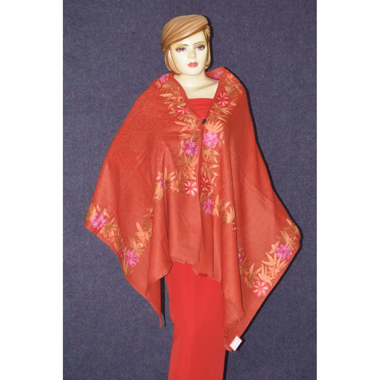 Semi Pashmina Kashmiri Woollen Stole C0442 5 Semi Pashmina Kashmiri Woollen Stole C0442