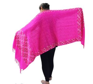 PURE Pashmina Kashmiri Bridal Phulkari embroidered woollen stole C0495