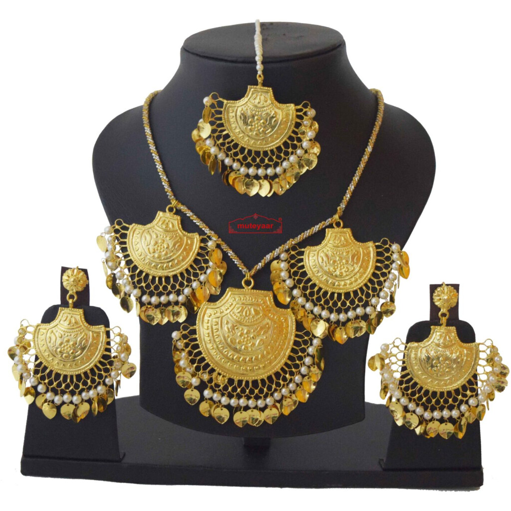 Real Gold Plated Necklace Earrings set J0120