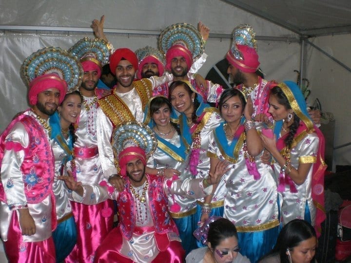 Magenta / Cream embroidered Bhangra dance dress outfit costume Magenta / Cream embroidered Bhangra dance dress outfit costume