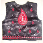 Black Red Girl’s Bhangra Costume with separate jacket / vest