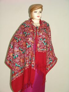 Kashmiri Pashmina Heavy JAAL Embroidered stole wrap C0298