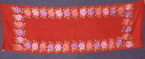 Pure Pashmina Kashmiri multicolor thread embroidered woollen stole C0421
