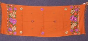 Pure Pashmina Kashmiri multicolor thread embroidered woollen stole C0448