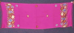 Pure Pashmina Kashmiri multicolor thread embroidered woollen stole C0449