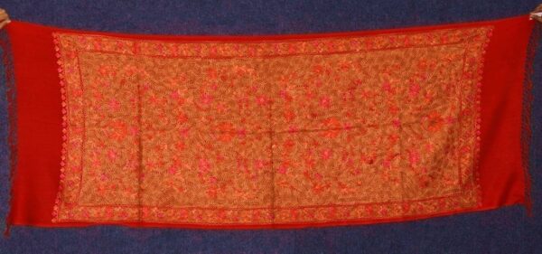 PURE Pashmeena Kashmere Heavy Jaal embroidered woollen stole C0478 PURE Pashmeena Kashmere Heavy Jaal embroidered woollen stole C0478