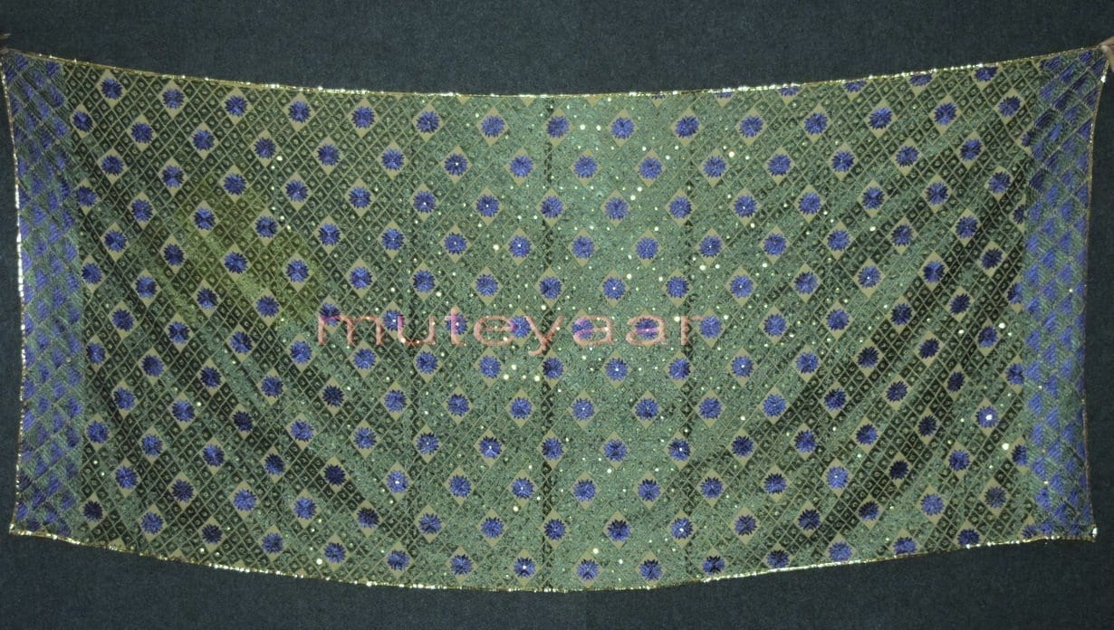 Phulakri Bagh Hand Embroidere​d Multicolor Cotton Dupatta Fabric D0744 1