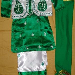 Girl’s embroidered Bhangra Costume outfit dress with Jewellery