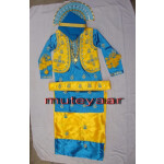 Firozi Yellow embroidered Bhangra dance dress outfit costume