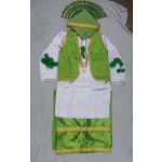 Green White Bhangra dance Costume / outfit dress