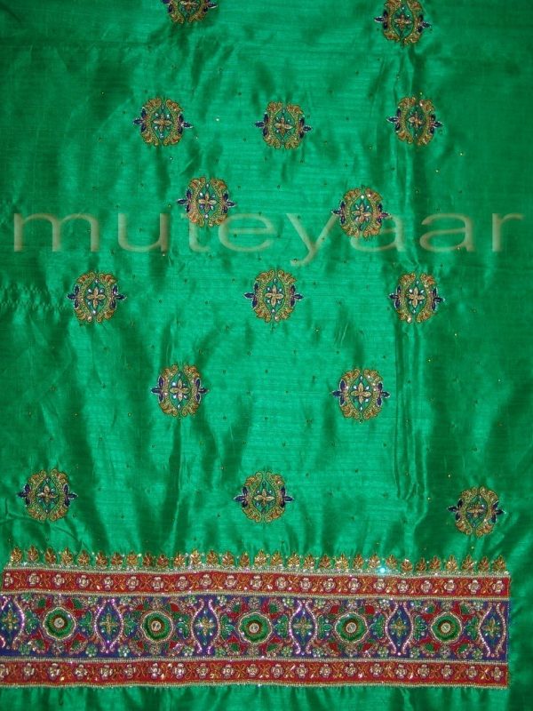 RAW SILK Hand Embroidered party wear Salwar Suit H0181 RAW SILK Hand Embroidered party wear Salwar Suit H0181