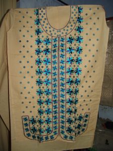 Cotton Jaal Phulkari Kurti K0243