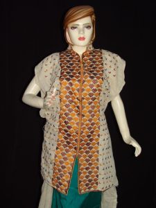 Jute Jaal Phulkari Kurti K0271