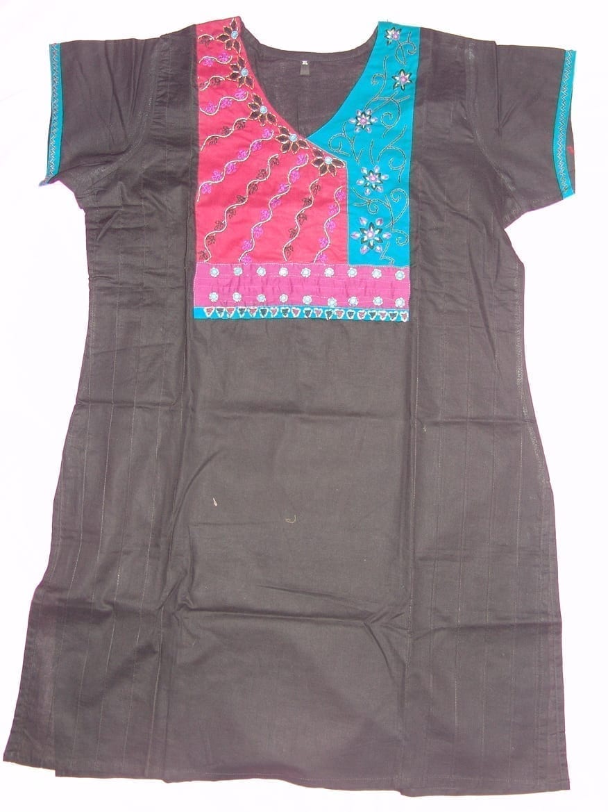 100% PURE COTTON hand embroidered kurta kurti K0304 size XL 1