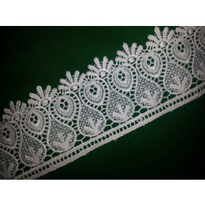 Broad Embroidered Tericot/polyester Lace LC011