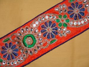 WIDE Embroidered polyester zircons Lace LC018