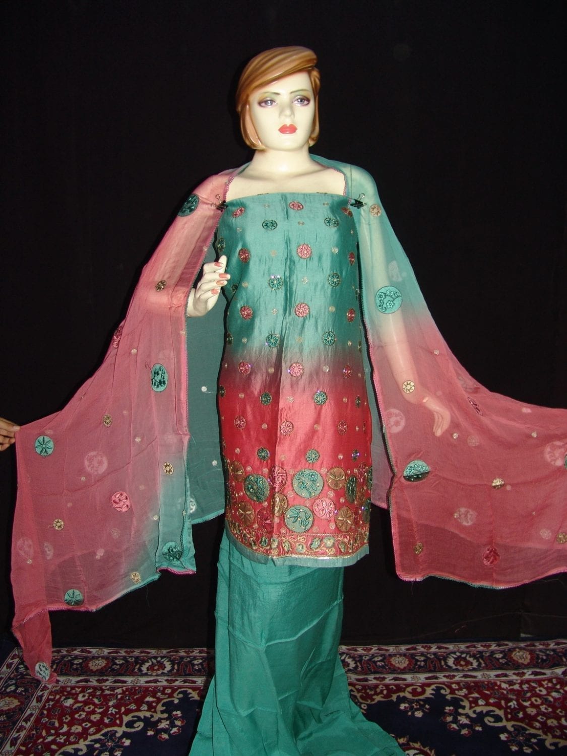 Party wear embroidered TAFFETA COTTON Suit CHIFFON chunni M0209 Party wear embroidered TAFFETA COTTON Suit CHIFFON chunni M0209