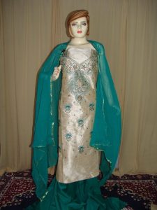 Cotton Silk hand embroidered patiala suit dupatta M0216