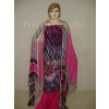 Pink Cheeta Print embr Kameez half CHIFFON dupatta Suit M0265