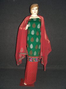 M/C embroidered COTTON Suit Half Pure CHIFFON chunni M0274