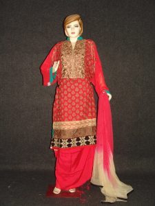 Anarkali Pakistani style Georgette Embr. Pajami Suit M0306
