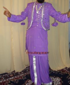 Mauve Mirrors work Bhangra dance dress outfit costume
