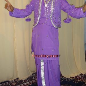 Mauve Mirrors work Bhangra dance dress outfit costume