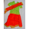 Orange green custom made GIDDHA  Costume outfit dance dress