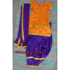 Purple Orange Girl's Bhangra Costume outfit dance dress