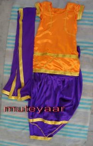 Purple Orange Girl’s Bhangra Costume outfit dance dress