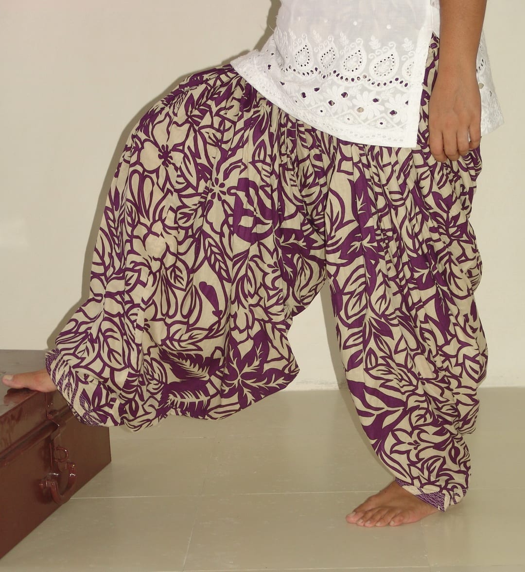 Wine Leaves Print Pure Cotton Patiala Shalwar PPS49 Wine Leaves Print Pure Cotton Patiala Shalwar PPS49