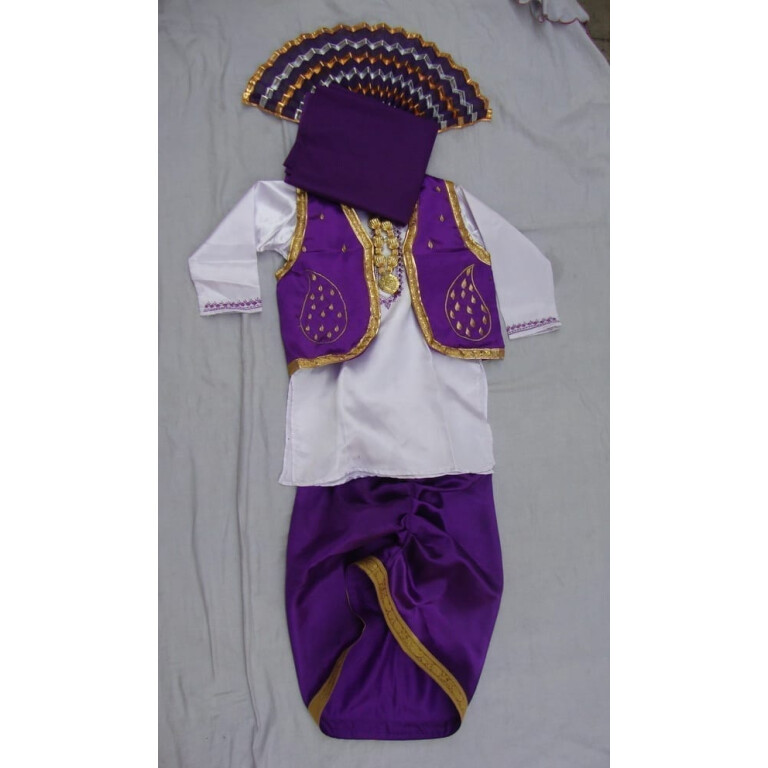Purple White Bhangra dance Costume / outfit dress