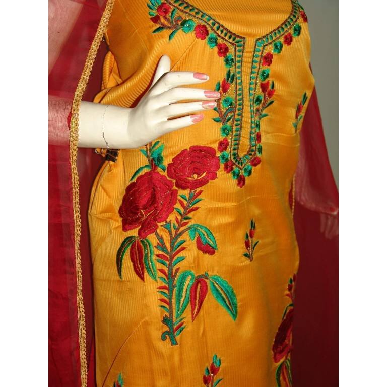 FULL PATIALA 100% cotton Salwar Suit PURE CHIFFON Dupatta RM154