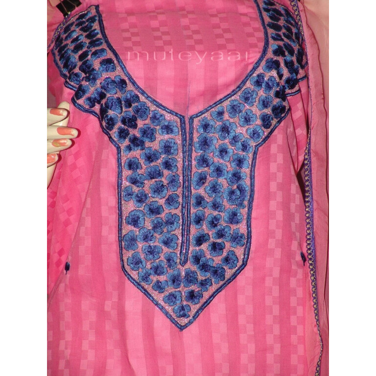 Self Print Pure Cotton embr Salwar Suit Chiffon Dupatta RM173