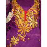 FULL PATIALA Salwar embr cotton Suit PURE CHIFFON Dupatta RM205